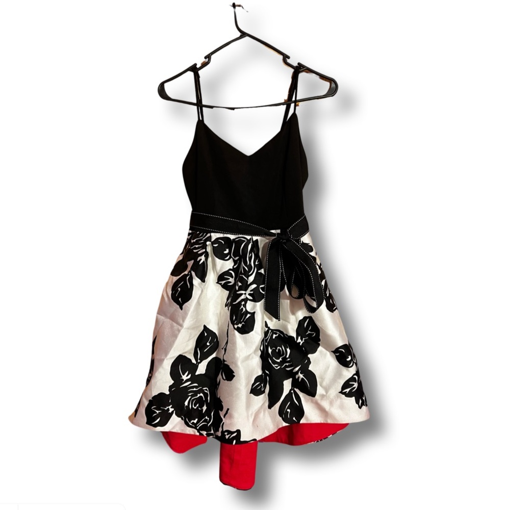 B&W Floral Dress